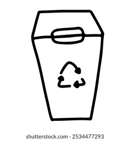 Doodle Icon of Recycling bin