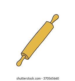 doodle icon. rolling pin. vector illustration