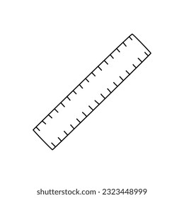 doodle icon. ruler. vector illustration
