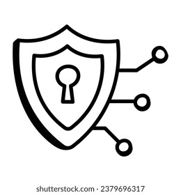 A doodle icon of safe network, premium download