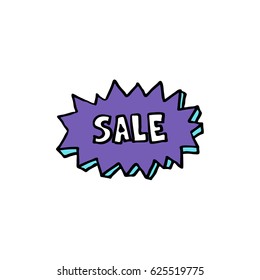 doodle icon. sale sign