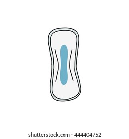 doodle icon. sanitary napkin. vector illustration