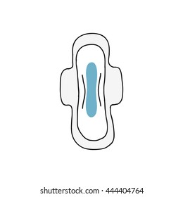 doodle icon. sanitary napkin. vector illustration