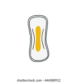 doodle icon. sanitary napkin. vector illustration