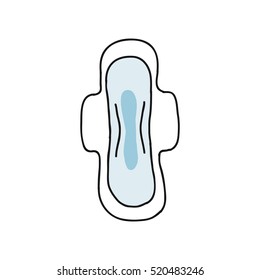doodle icon. sanitary napkin. vector illustration