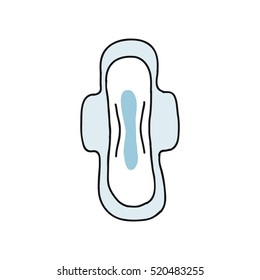 doodle icon. sanitary napkin. vector illustration