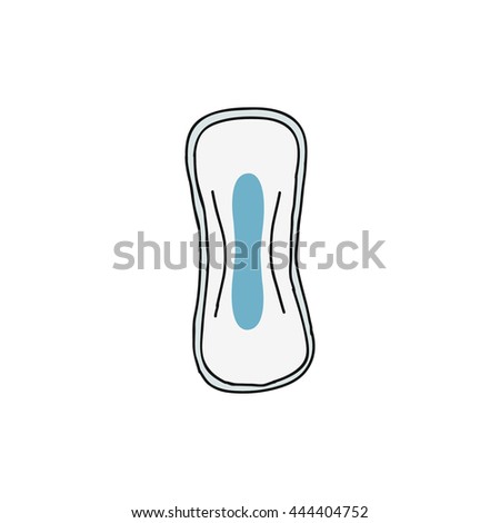 doodle icon. sanitary napkin. vector illustration