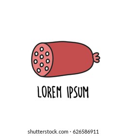 doodle icon. sausage