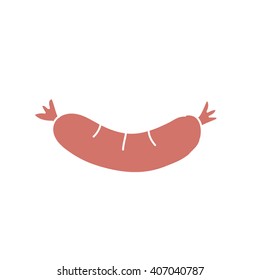 doodle icon. sausage. vector illustration