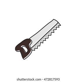 doodle icon. saw. vector illustration
