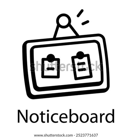 A doodle icon of school noticeboard
