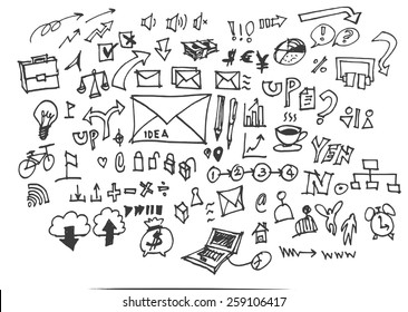 Doodle icon set - web & internet