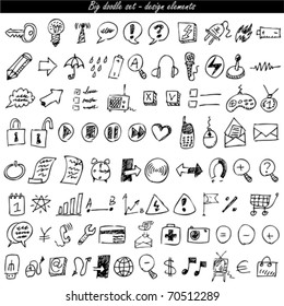 Doodle icon set - web & internet