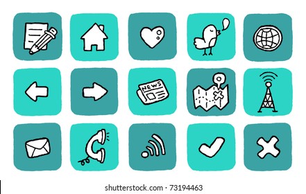 doodle icon set - website