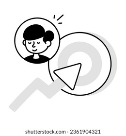 Doodle icon showing concept of target customer 