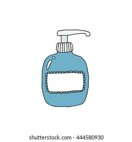 doodle icon. soap for intimate hygiene. vector illustration
