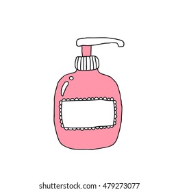 doodle icon. soap for intimate hygiene. vector illustration