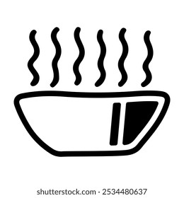 Doodle icon of soup bowl