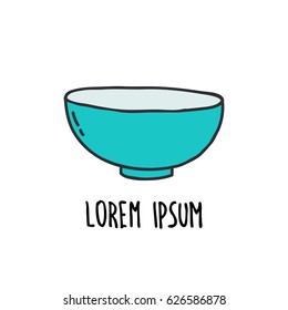 doodle icon. soup plate