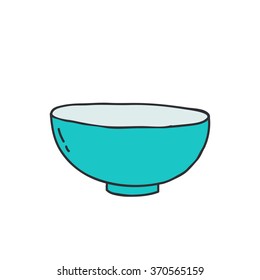 doodle icon. soup plate. vector illustration