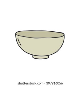 doodle icon. soup plate. vector illustration