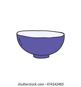 doodle icon. soup plate. vector illustration