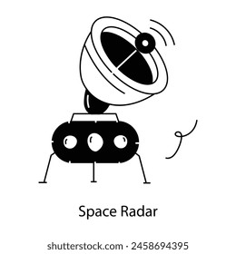 Here’s a doodle icon of a space radar 
