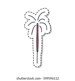 doodle icon. sparkler, sticker. isolated on white background. vector illustration