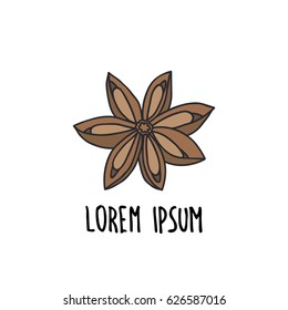 doodle icon. star anise
