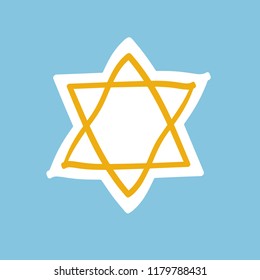 Doodle icon of star of David