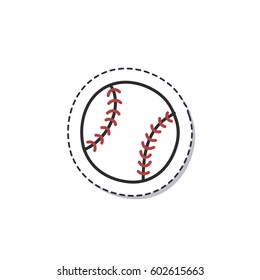 doodle icon, sticker. baseball. isolated on white background. vector illustration