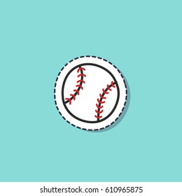 doodle icon, sticker. baseball. vector illustration