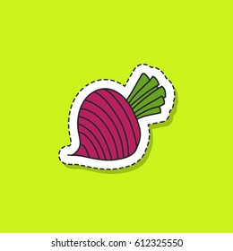 doodle icon, sticker. beet. vector illustration