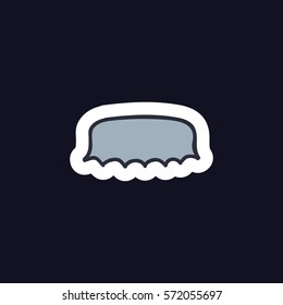 doodle icon, sticker. cap of beer. vector illustration