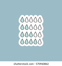 doodle icon, sticker. drops. symbol for feminine hygiene. vector illustration