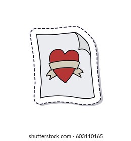 doodle icon, sticker. flash tattoo. isolated on white background. vector illustration