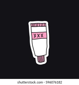 doodle icon, sticker. lubricant. vector illustration