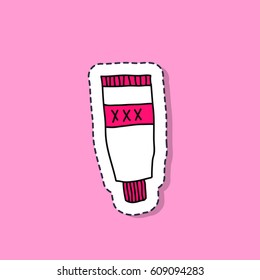 doodle icon, sticker. lubricant. vector illustration