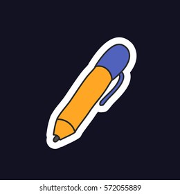 doodle icon, sticker. pen. vector illustration