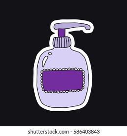 doodle icon, sticker. soap for intimate hygiene. vector illustration