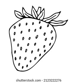 doodle icon. strawberry. vector illustration