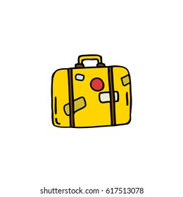 doodle icon. suitcase. vector illustration