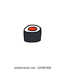 doodle icon. sushi, asian food