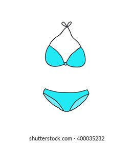 doodle icon. swimsuit. vector illustration