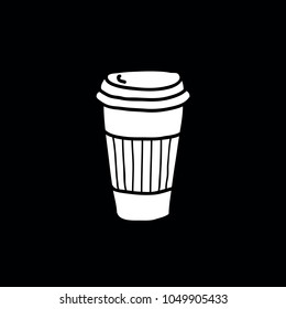 doodle icon. take away coffee cup