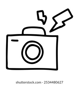 Doodle icon of take a photo