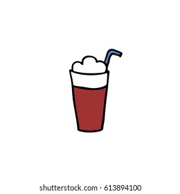 doodle icon. terremoto. chilean traditional drink. vector illustration