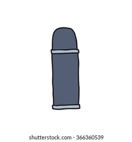 doodle icon. thermos. vector illustration