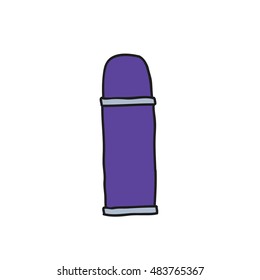 doodle icon. thermos. vector illustration