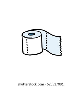 doodle icon. toilet paper